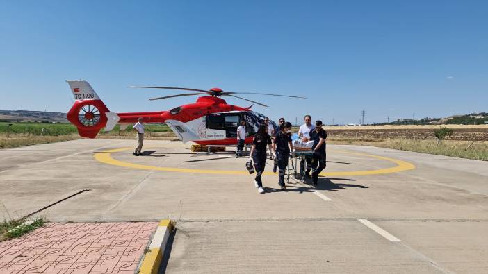 Diyarbakır'da ambulans helikopter 79 yaşındaki hasta için havalandı