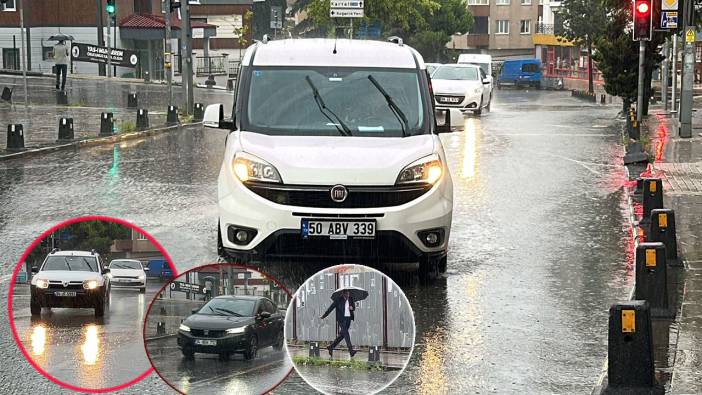 Kartal'da sağanak yağış vatandaşlara zor anlar yaşattı