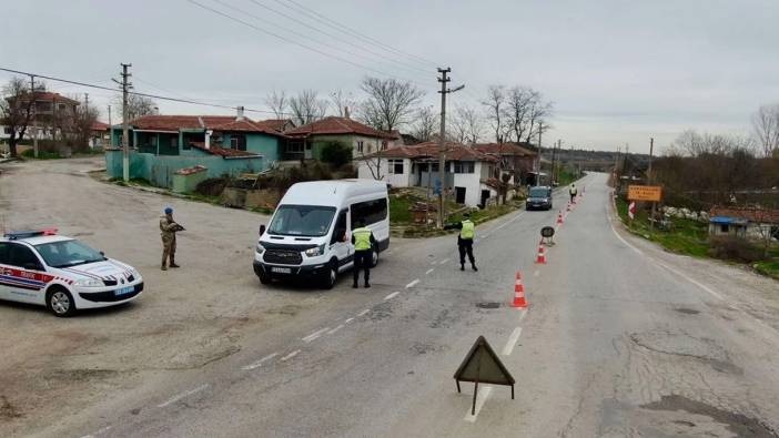 Edirne'de dron destekli trafik denetimi yapıldı