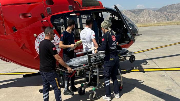 Ambulans helikopter uykusundan uyanmayan 3 yaşındaki bebek için havalandı