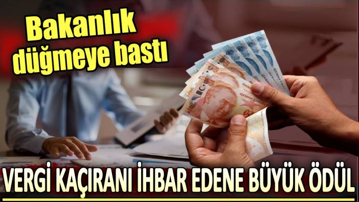 Bakanlık düğmeye bastı. Vergi kaçıranı ihbar edene büyük ödül