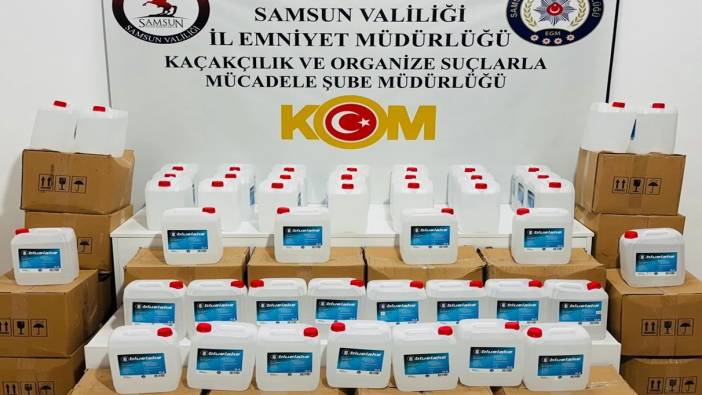 Samsun'da kaçakçılık operasyonu. 640 litre etil alkol ele geçirildi