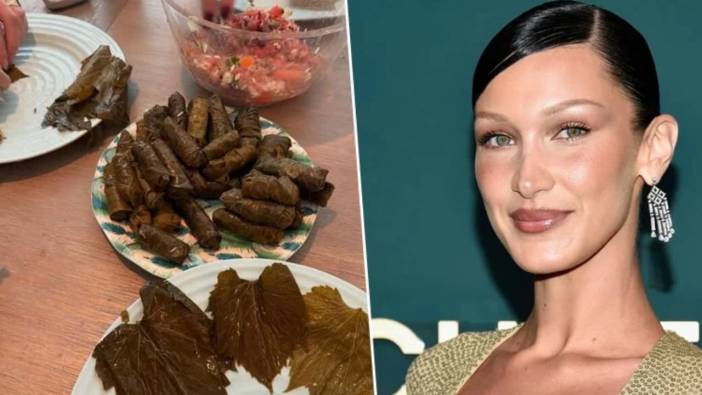 Bella Hadid kolları sıvadı, sarma sardı: Türk mutfağına hoş geldiniz