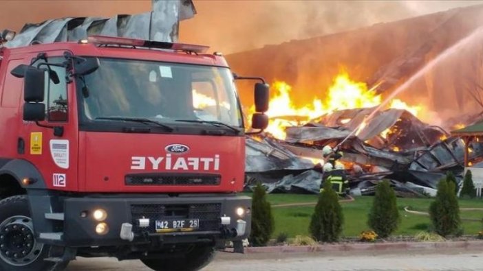 Konya'da fabrika yangını