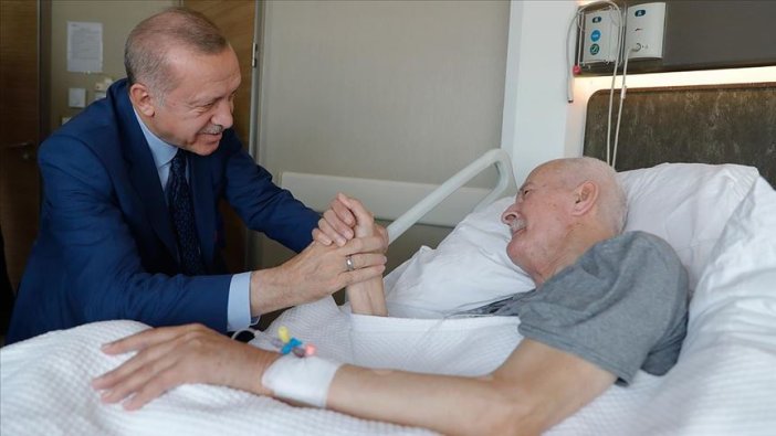 Erdoğan'dan Şevket Kazan'a ziyaret