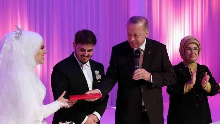 Erdoğan, Mahir Ünal'ın kızının nikahına katıldı