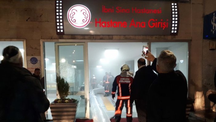 Ankara'daki hastane arşivinde korkutan yangın