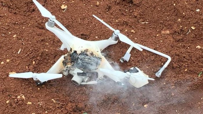 Teröristlerin kullandığı 'drone' düşürüldü