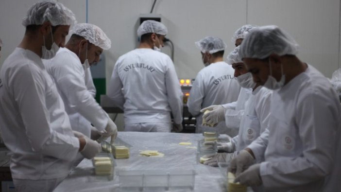 Ankara Kalecik'te mahkumlar yoğurt ve süt üretiyor
