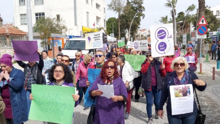 Datçalı kadınlardan '8 Mart' yürüyüşü