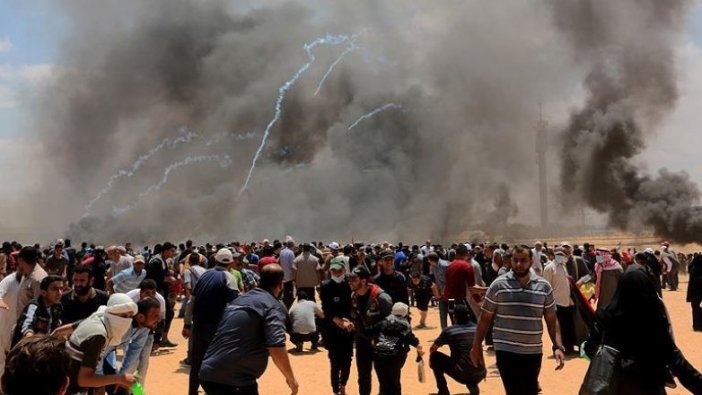 Gazze'deki gösterilerde 55 Filistinli şehit oldu