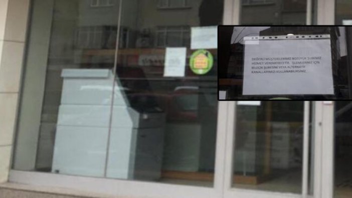 Banka şubesi korona virüs şüphesiyle kapatıldı
