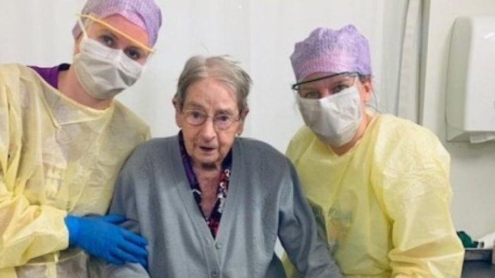 101 yaşında Korona virüsü yendi!