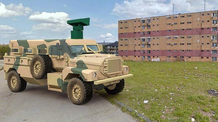 Askeri araçlara duvar arkasını gösteren radar