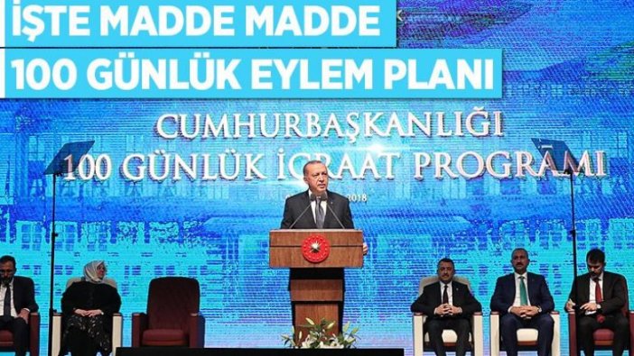 Erdoğan icraat programını açıkladı