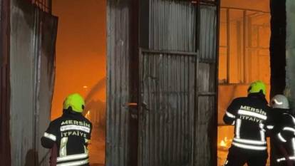 Mersin'de galvaniz kaplama tesisinde korkutan yangın