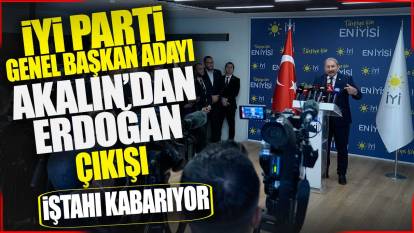 İYİ Parti Genel Başkan Adayı Tolga Akalın'dan Erdoğan çıkışı: İştahı kabarıyor