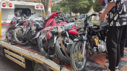 Afyonkarahisar'da 9 motosiklet trafikten men edildi