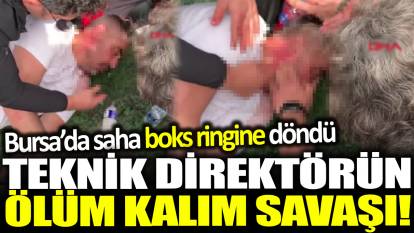 Bursa'da saha bir anda boks ringine döndü: Teknik direktörün dili boğazına kaçtı