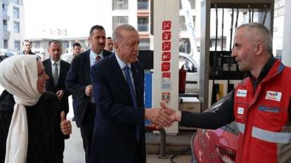 Erdoğan'dan akaryakıt çalışanlarına ziyaret