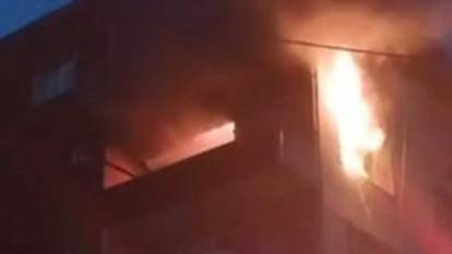 Ataşehir'de dört katlı binada yangın paniği