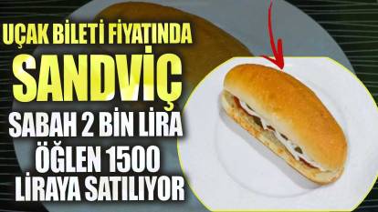 Uçak bileti fiyatında sandviç! Sabah 2 bin lira öğlen 1500 liraya satılıyor