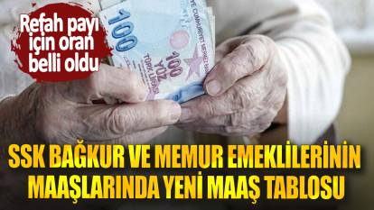 SSK Bağkur ve memur emeklilerinin maaşlarında yeni maaş tablosu
