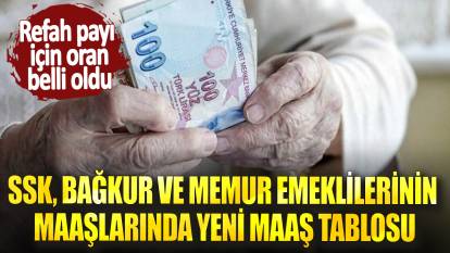 SSK Bağkur ve memur emeklilerinin maaşlarında yeni maaş tablosu