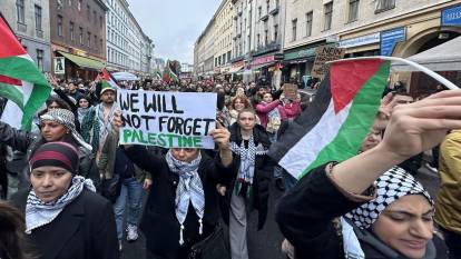 Berlin’de binlerce kişi Filistin için sokaklara döküldü!