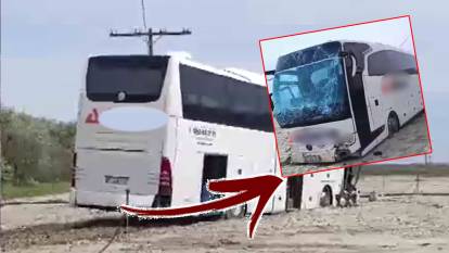 Kayseri'de yolcu otobüsü şarampole uçtu! Yaralılar var