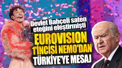 Eurovision 1'incisi Nemo'dan Türkiye'ye mesaj!  Devlet Bahçeli saten eteğini eleştirmişti